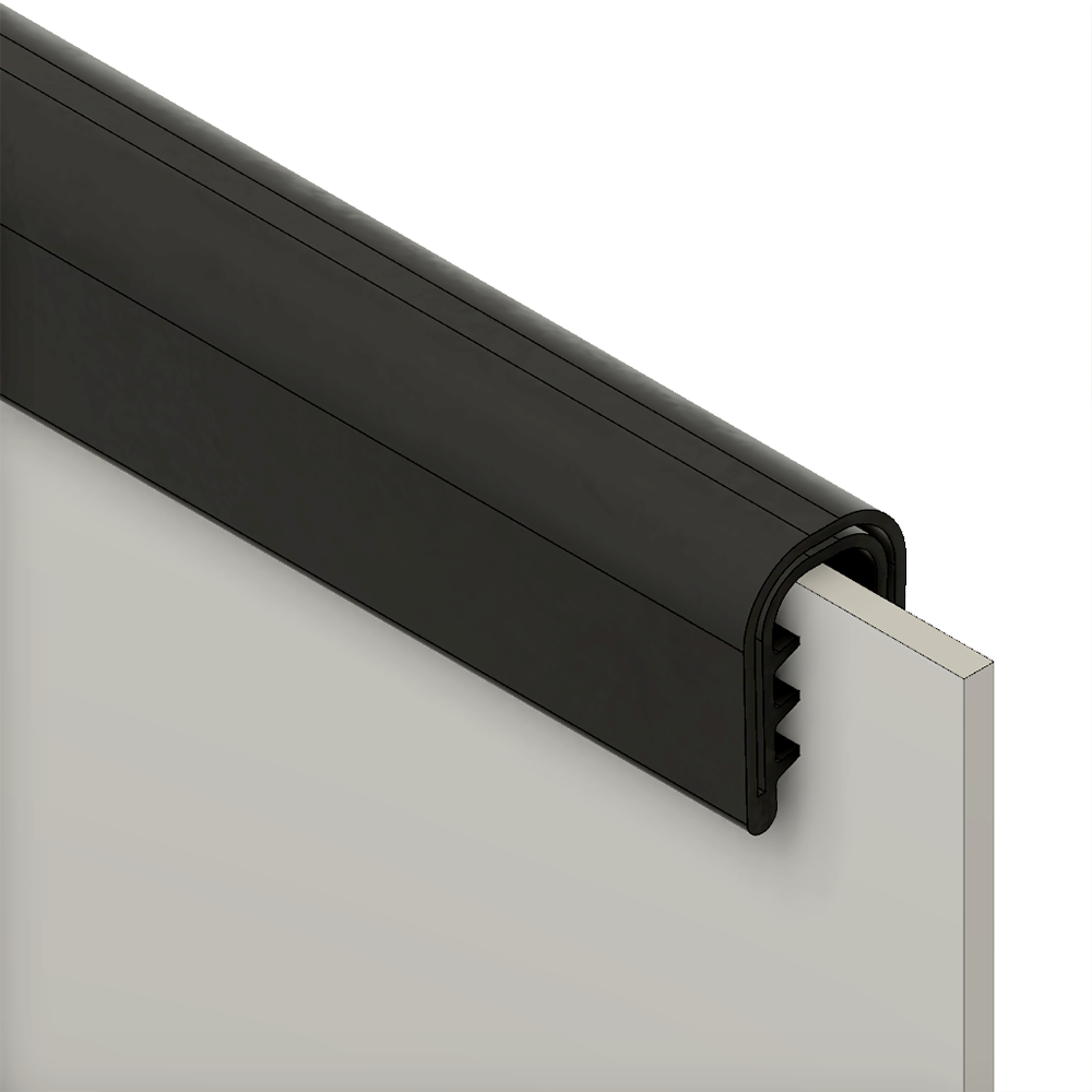 62-000-0 MODULAR SOLUTIONS EDGE COVER<br>EDGE PROTECTION PROFILE, CUT TO ANY LENGTH PRICE / METER SHOWN